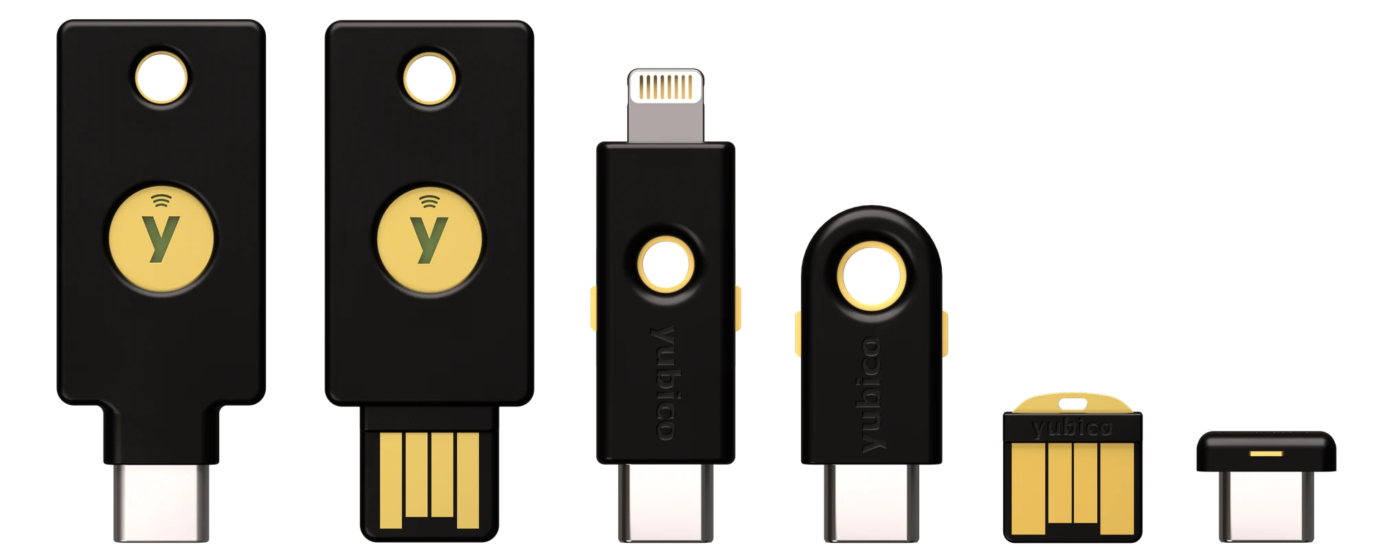 YubiKey 5 シリーズの製品ラインナップ